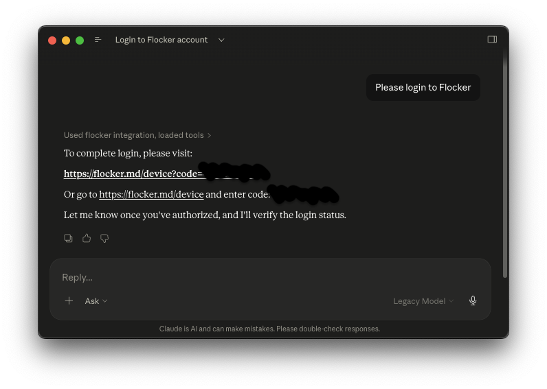 Claude Login Request
